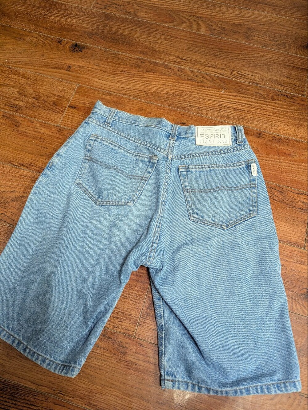 Vintage Esprit Light Wash Denim Jeans with Contrast Stitching